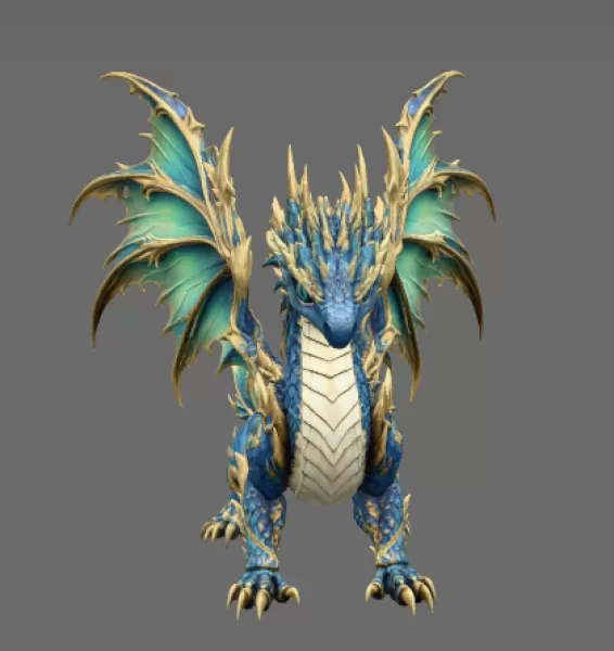 Celestial Tide Dragon STL File for 3D Print - Model preview 10