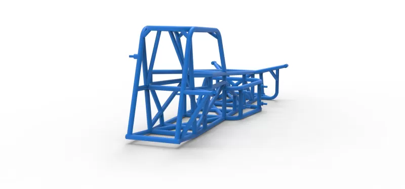Frame of Vintage Supermodified stock car Version 3 Scale 1:25 - Model preview 12