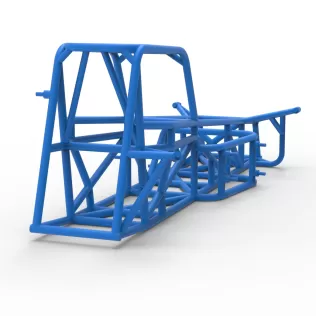 Frame of Vintage Supermodified stock car Version 3 Scale 1:25 - Model thumbnail 12