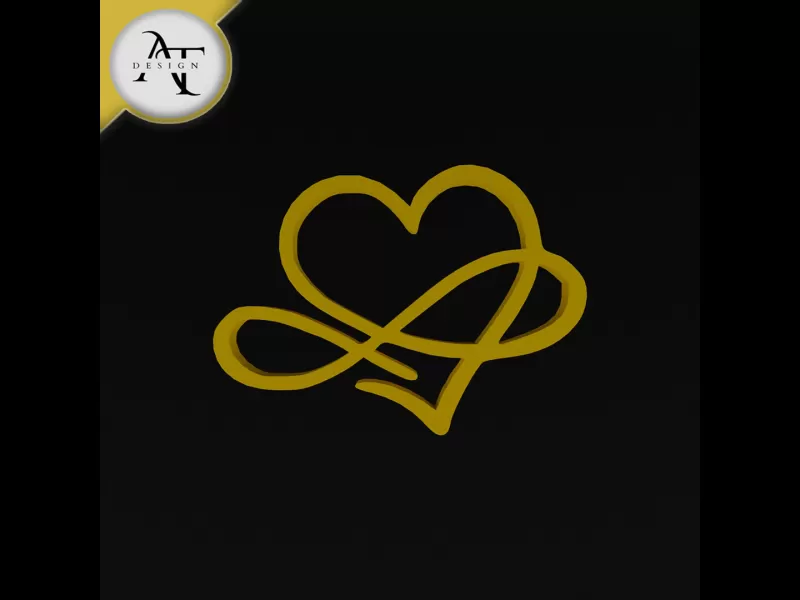 Simple Heart Symbol - 2D Art - Model preview 1
