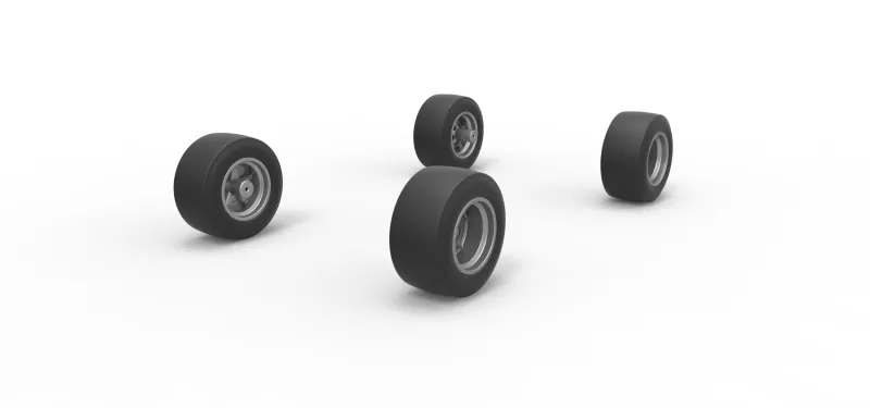Wheel Set of 350 Supermodified Scale 1:25 - Model preview 2