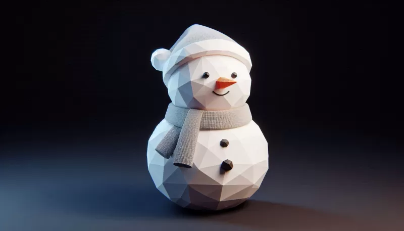 Ice Beer Snowman 3D Model - Model preview 1