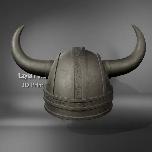 Viking Warrior Horned Helmet - Model preview 4