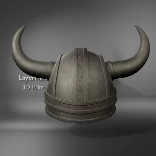 Viking Warrior Horned Helmet - Model thumbnail 4