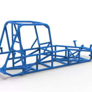 Frame of Vintage Dirt Silver Crown Car Scale 1:25 - Model thumbnail 12