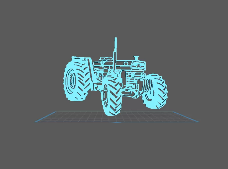 Tractor - Massey Ferguson 188 Wall Art - Model preview 2