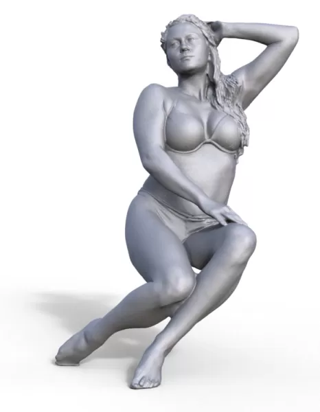Figure for ship model passenger girl - Model preview 1