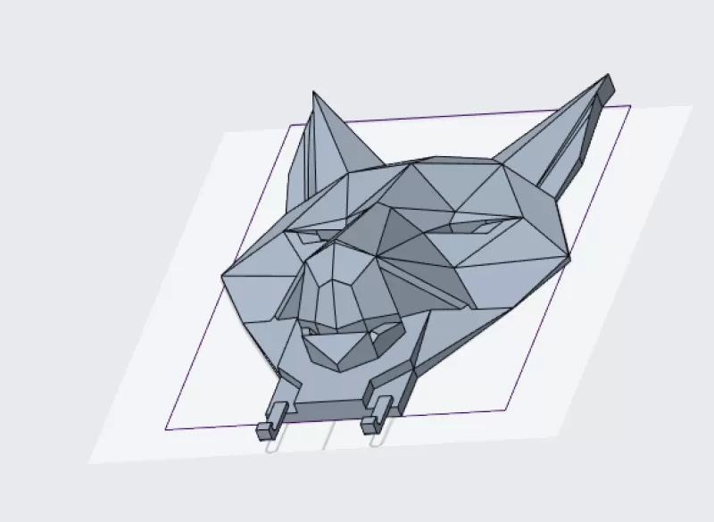 Wolf Head Key Holder 3D Printable Wall Hook 3D print model - Model preview 3