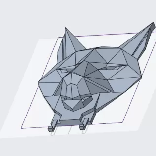 Wolf Head Key Holder 3D Printable Wall Hook 3D print model - Model thumbnail 3