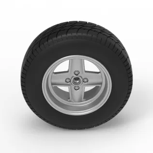 Rear wheel of BriSCA Formula 2 Stock Car Scale 1:25 - Model thumbnail 6