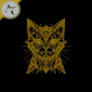 Cat - Geometric - 2D Wall Art Decor