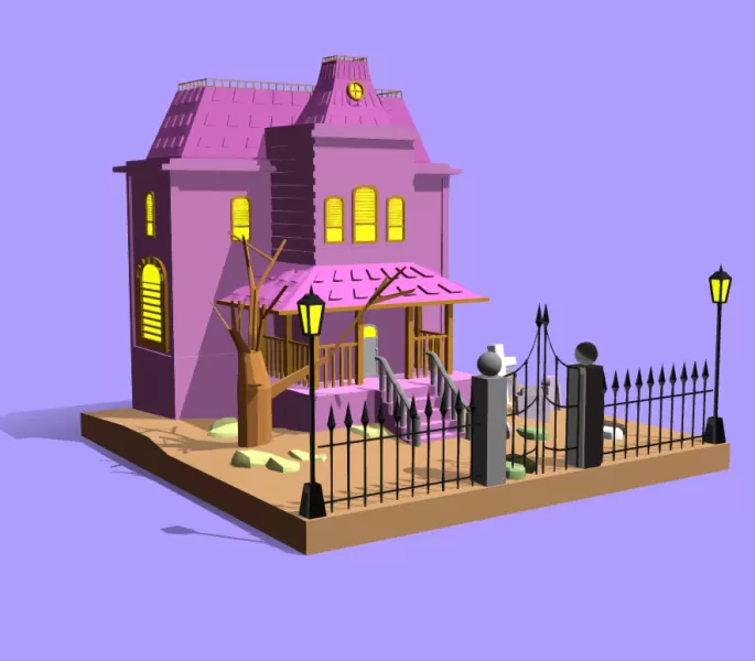 Halloween Haunted House - Model preview 1