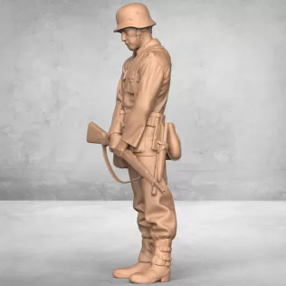Praying Army Soldier Statue - Model thumbnail 3