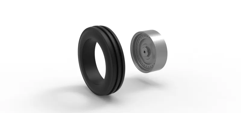 Front tractor wheel Version 3 Scale 1:25 - Model preview 10