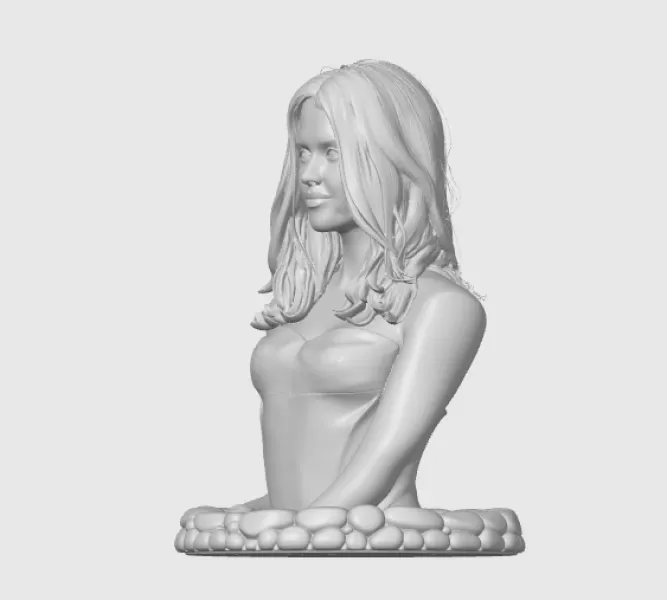 Jessica Alba 3D Bust - Model preview 5