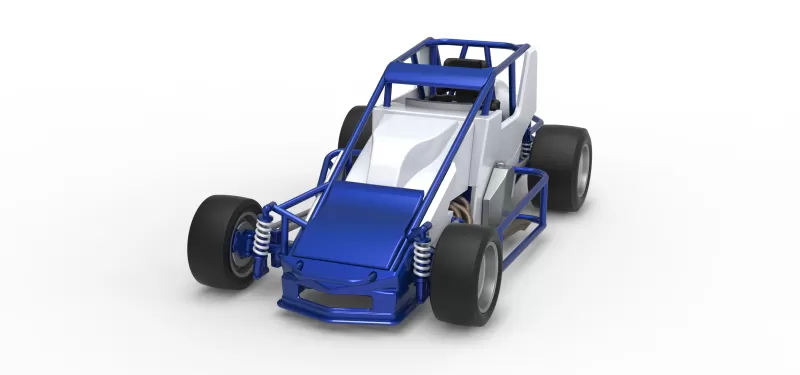 Pavement Silver Crown Car Scale 1:25 - Model preview 5