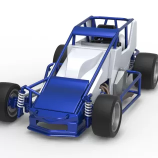 Pavement Silver Crown Car Scale 1:25 - Model thumbnail 5