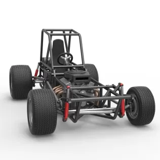 Vintage Dirt Modified stock car Base Version 4 Scale 1:25 - Model thumbnail 23