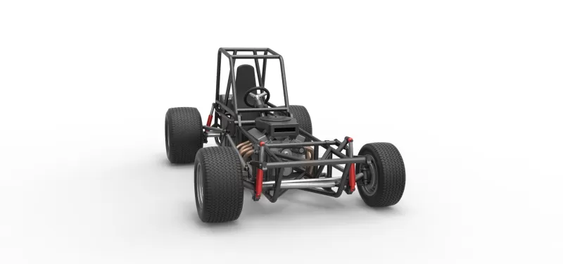 Vintage Dirt Modified stock car Base Version 4 Scale 1:25 - Model preview 23