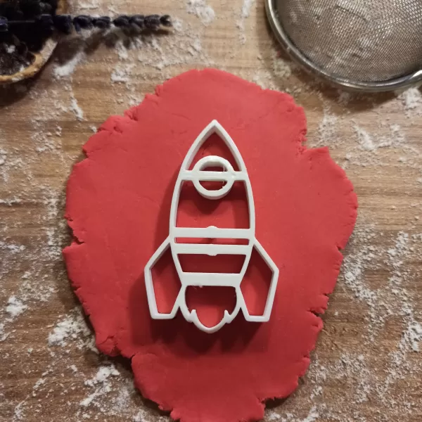 Rocket Cookie & Clay Cutter, Gift for Space Lovers, Tutorial - Model preview 2