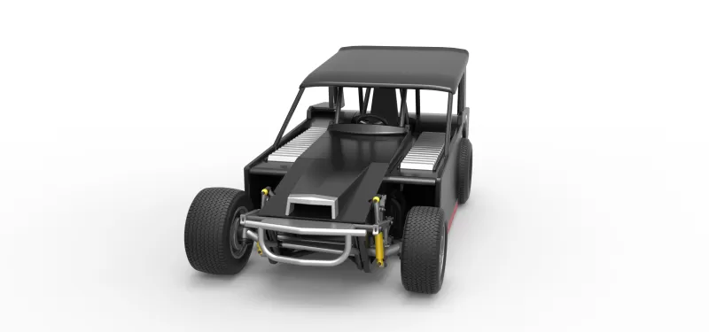 Vintage Dirt Modified stock car Version 6 Scale 1:25 - Model preview 5