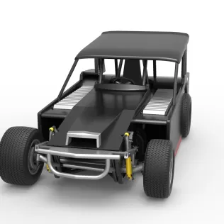 Vintage Dirt Modified stock car Version 6 Scale 1:25 - Model thumbnail 5