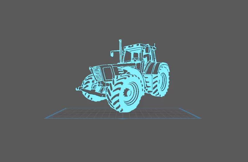 Tractor - Fendt Favorit 824 Wall Art - Model preview 2