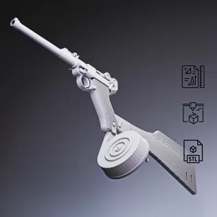 Artillery Luger Pistol #RoZ - Model thumbnail 1