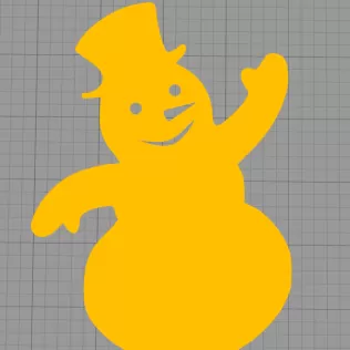 snowman decoration on a window or wall - Model thumbnail 4