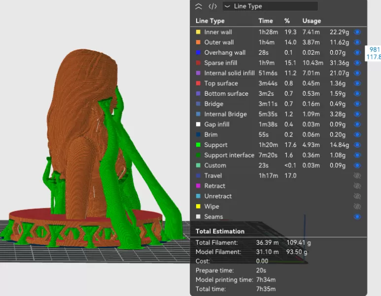 Nina Dobrev 3D Bust Print - Model preview 9