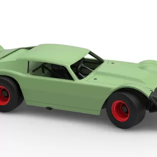 Vintage Dirt late model Race car Version 3 while turning 1:25 - Model thumbnail 24