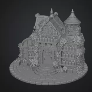 Enchanted Herbalist Cottage STL File for 3D Print - Model thumbnail 10