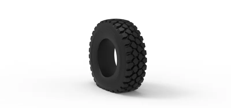 Offroad tire 75 deflated Scale 1:25 - Model preview 7