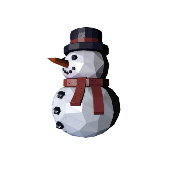 Ice Beer Snowman 3D Model - Model preview 5