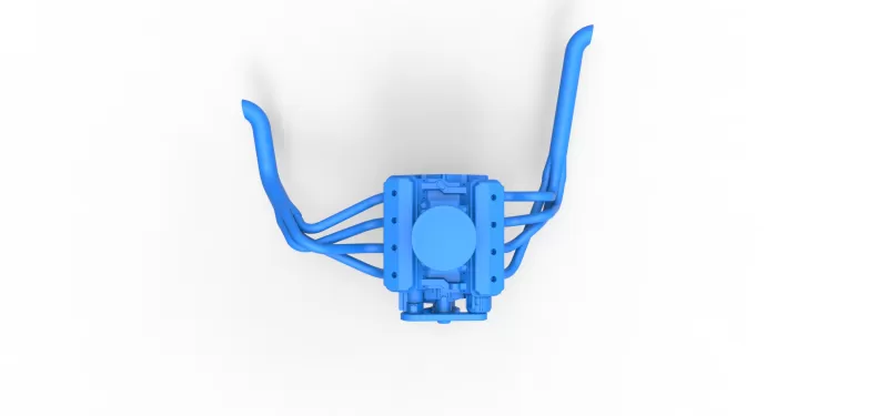 Engine of Vintage Asphalt Modified stock car Scale 1:25 - Model preview 7