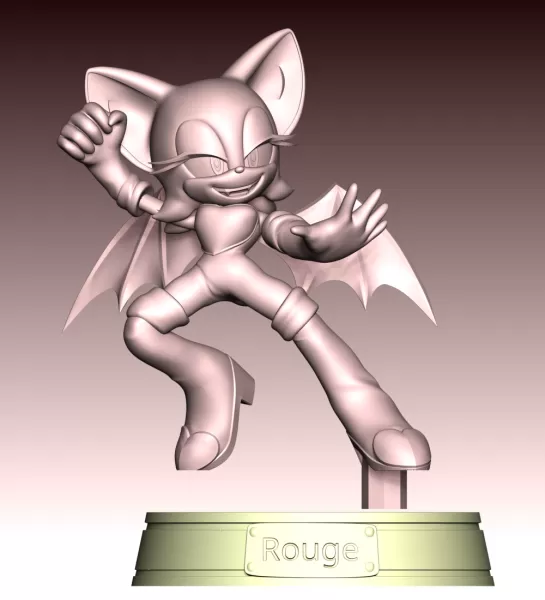 **Rouge the Bat is a character that appears in the Sonic the Hed - Model preview 10