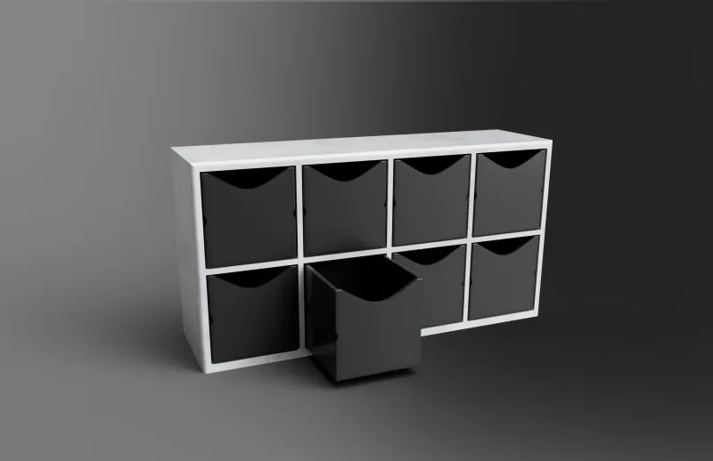 Cube Storage Shelf – Inspired by IKEA Kallax - Model preview 1