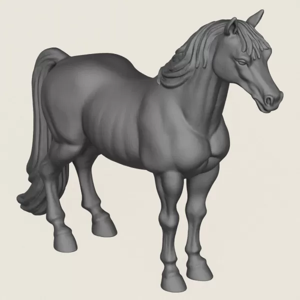 Horse Print Ready 3D Model - Model preview 4