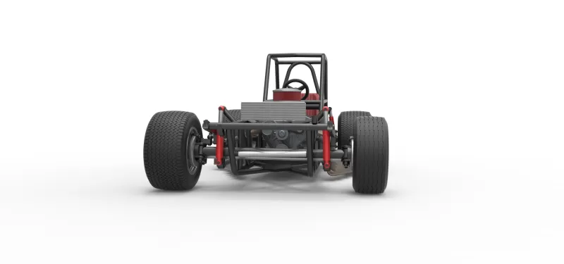 Vintage Dirt Modified stock car Base Version 3 Scale 1:25 - Model preview 6