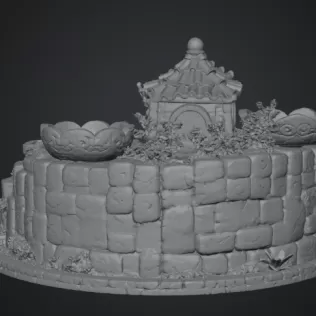 Fantasy Village Jewelry Organizer STL File for 3D Print - Model thumbnail 15