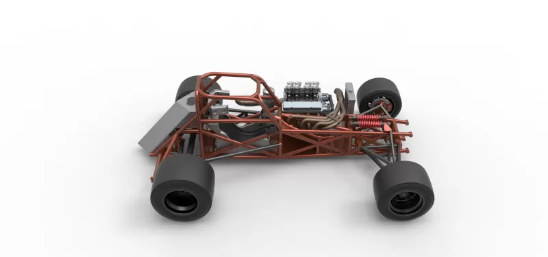 Supermodified front engine race car Base Version 3 Scale 1:25 - Model preview 23