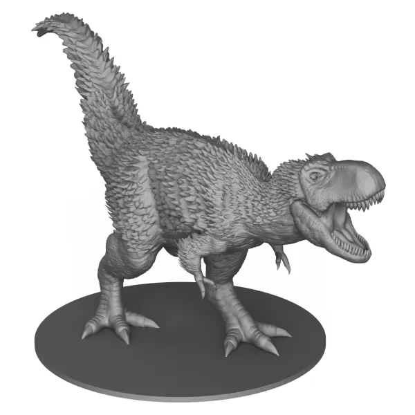 Tyrannosaurus Dinosaur Statue 3D Print Model - Model preview 3