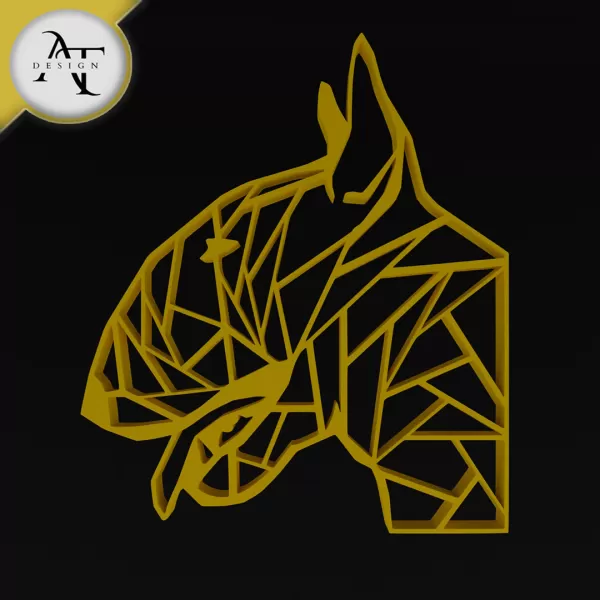 Dog - Geometric - 2D Wall Art Decor - Model preview 1