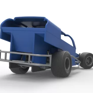 Vintage Dirt Modified stock car Version 2 while turning 1:25 - Model thumbnail 19
