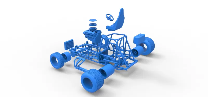 Vintage Sprint car Base Version 2 Scale 1:25 - Model preview 29