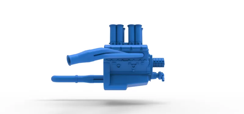 Engine V8 for Supermodified race car Version 5 Scale 1:25 - Model preview 13