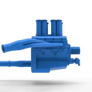 Engine V8 for Supermodified race car Version 5 Scale 1:25 - Model thumbnail 13