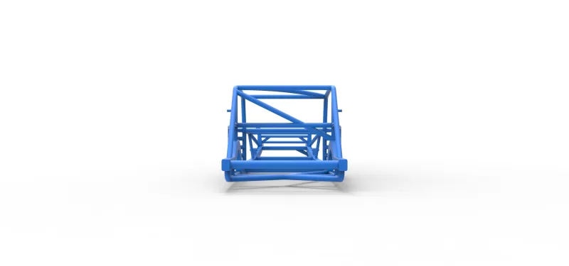 Frame of Vintage Asphalt Modified stock car Scale 1:25 - Model preview 11