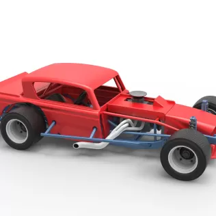 Vintage Asphalt Modified stock car V9 Scale 1:25 - Model thumbnail 24
