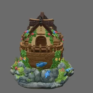 Enchanted Ship Cottage STL File 3D Print - Model thumbnail 5